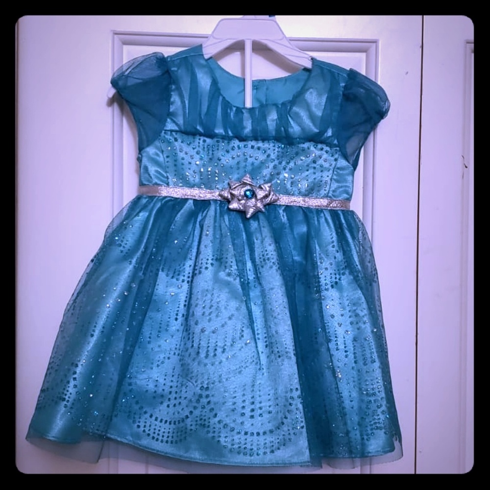 Blue glitter frock
